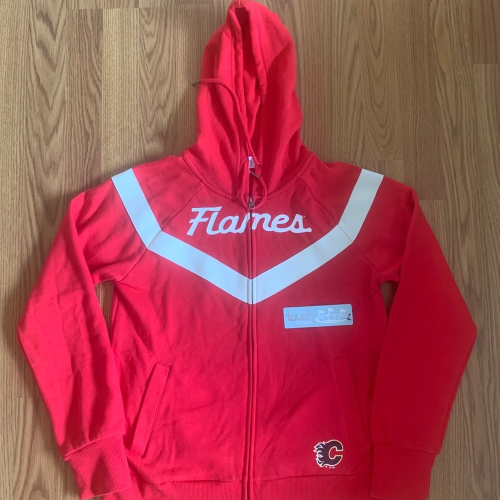 Touch Stadium by Alyssa Milano Calgary Flames Zip Up Jacket NHL
